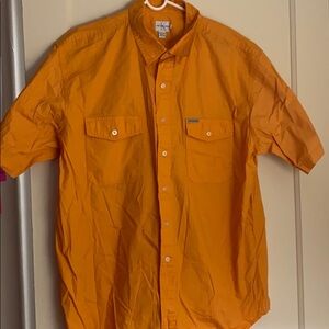 Men’s Calvin Klein Jeans orange button down shirt